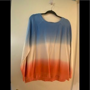 Red, white & blue crew neck